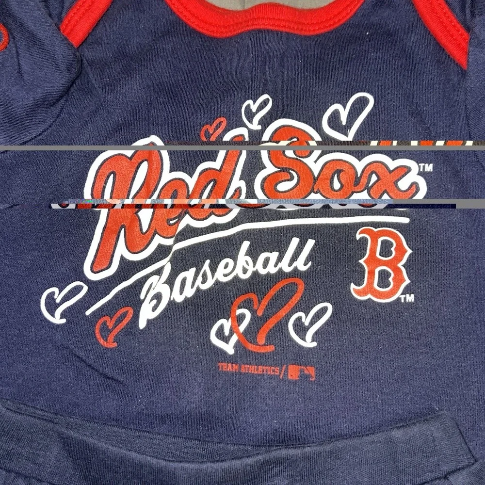 Boston‎ Red Sox Girl's Infant Outfielder Bodysuit & Skirt Set Genuine Merch 6/9M